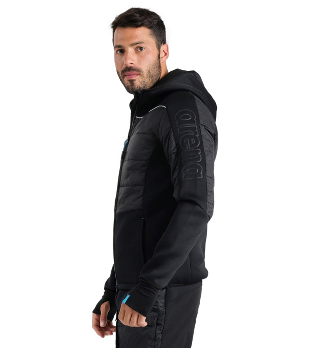 Arena Unisex Team Half-Quilted Hooded Front Zip Jacket