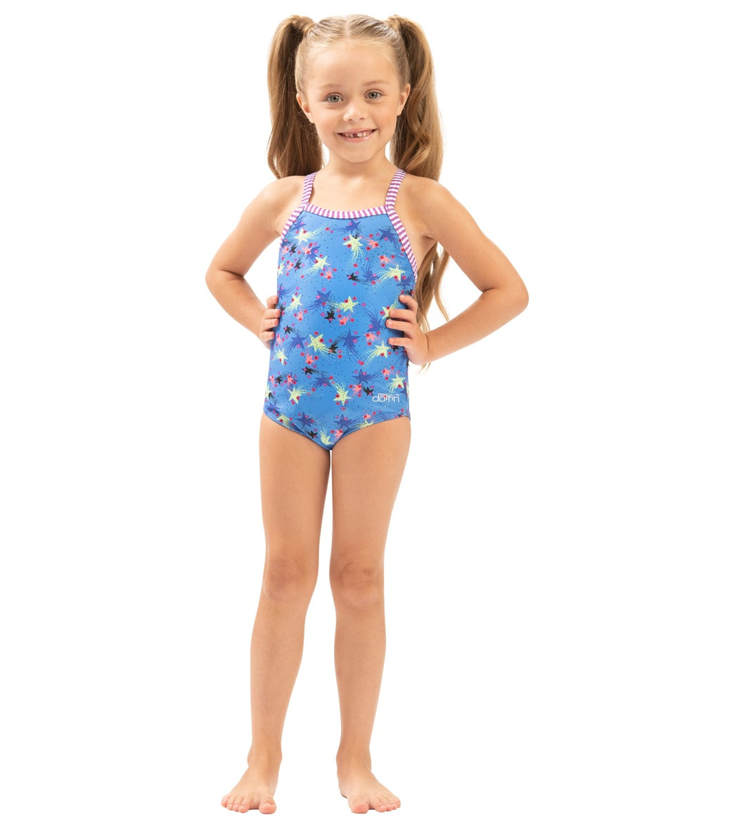 Dolfin Girls Printed One Piece Swimsuit (Big Kid)