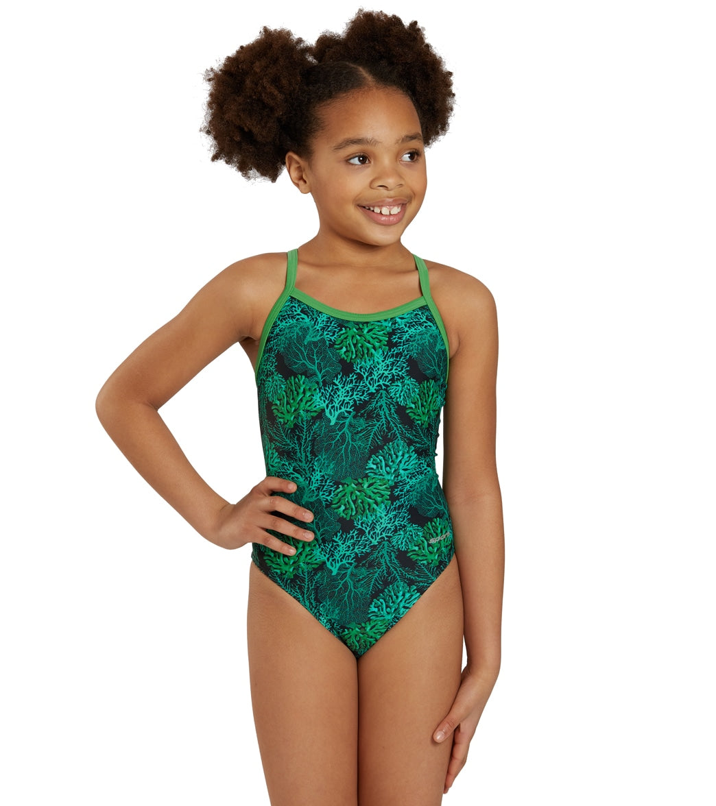 Sporti Coral Reef Thin Strap One Piece Swimsuit Youth (22 - 28)