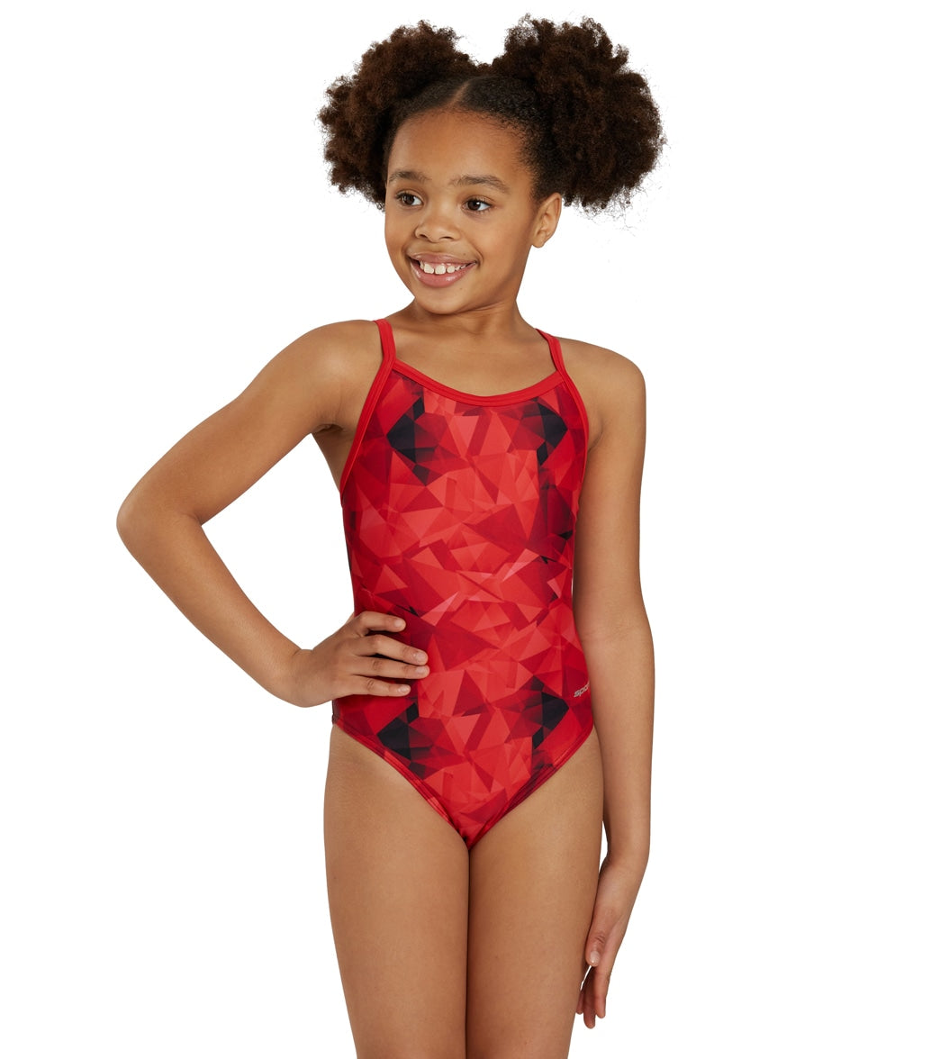 Sporti Fractalicious Thin Strap One Piece Swimsuit Youth (22 - 28)
