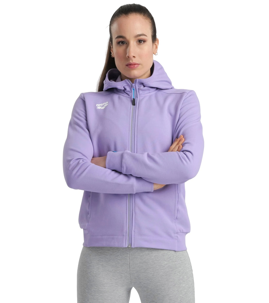 Arena Womens Team Panel Front Zipped Hooded Jacket