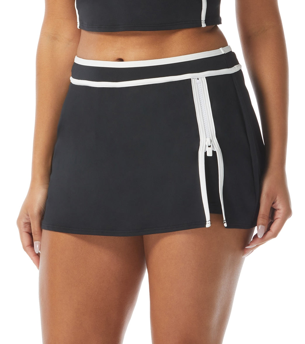 Beach House Womens Piping Solid Excel Swim Skort