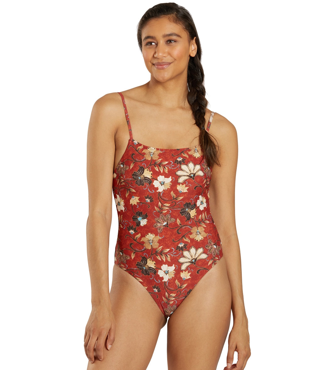 Sporti x Stef Corgel Playa Textured One-Piece Swimsuit - Papaya 