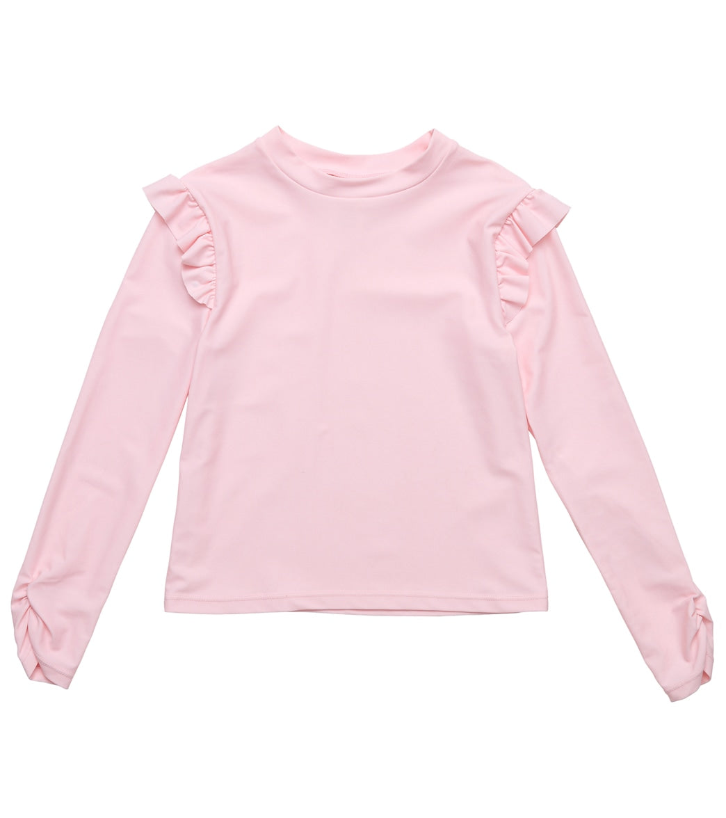 Snapper Rock Girls Ballet Pink Long Sleeve Rash Guard (Toddler, Little Kid, Big Kid)