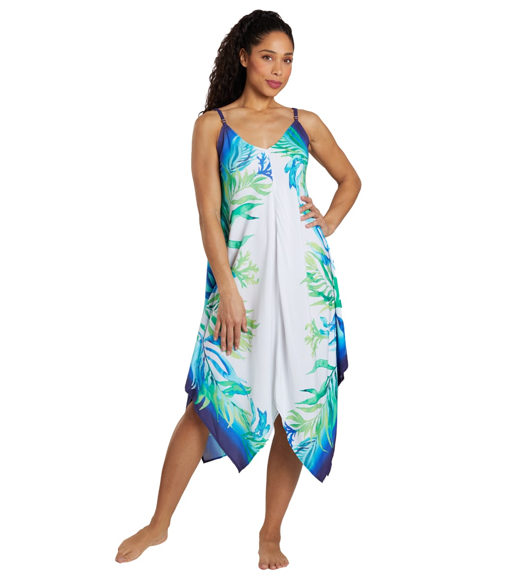 Tommy Bahama Womens Sea Fronds Scarf Dress