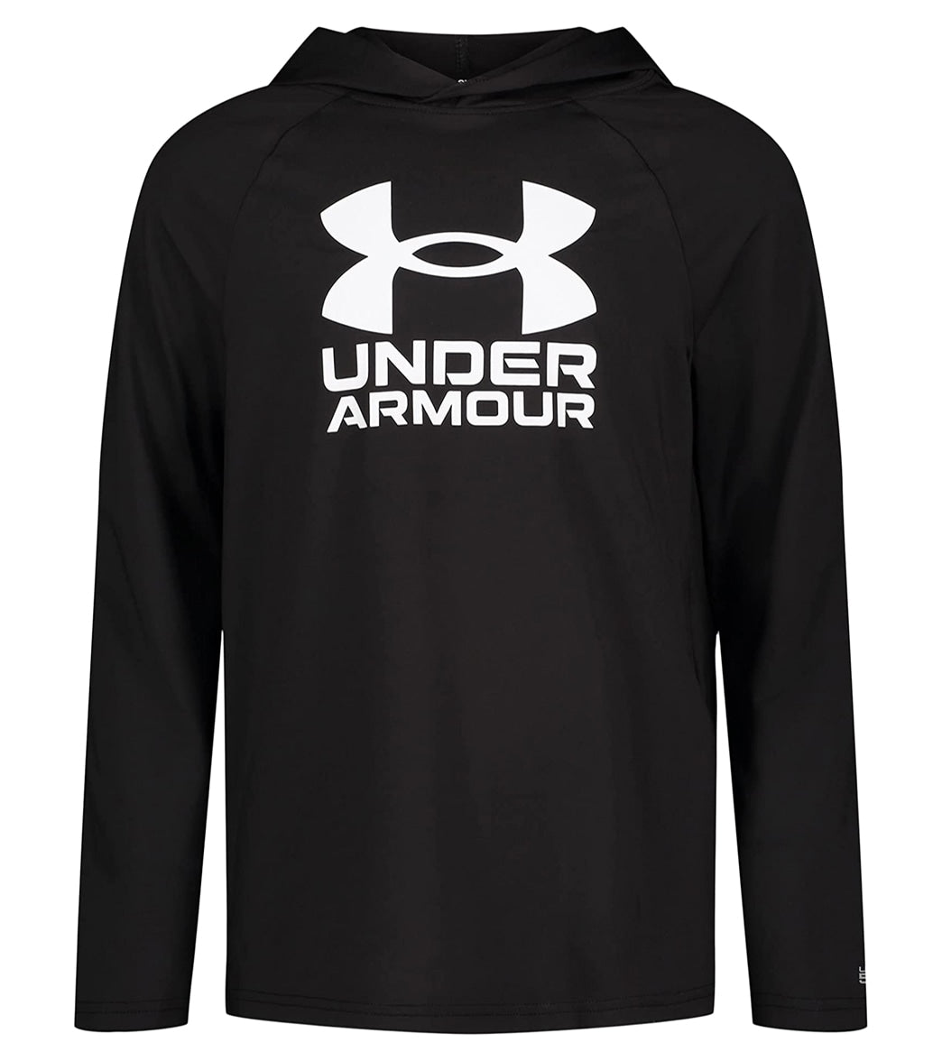 Under Armour Boys' UA Hooded Long Sleeve UPF Shirt (Little Kid) at