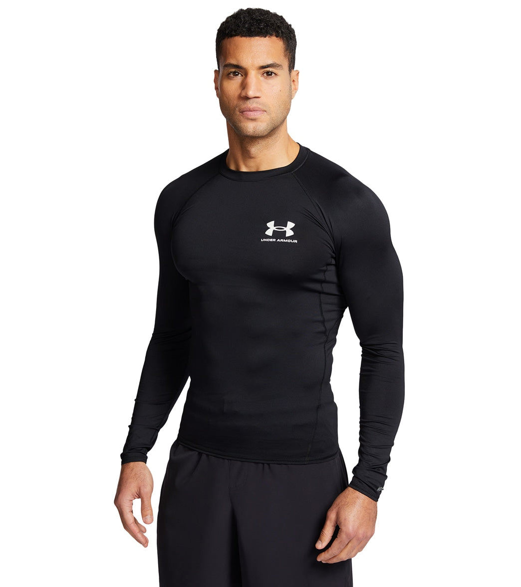 Under Armour Men's UA Long Sleeve Core Rash Guard Black at