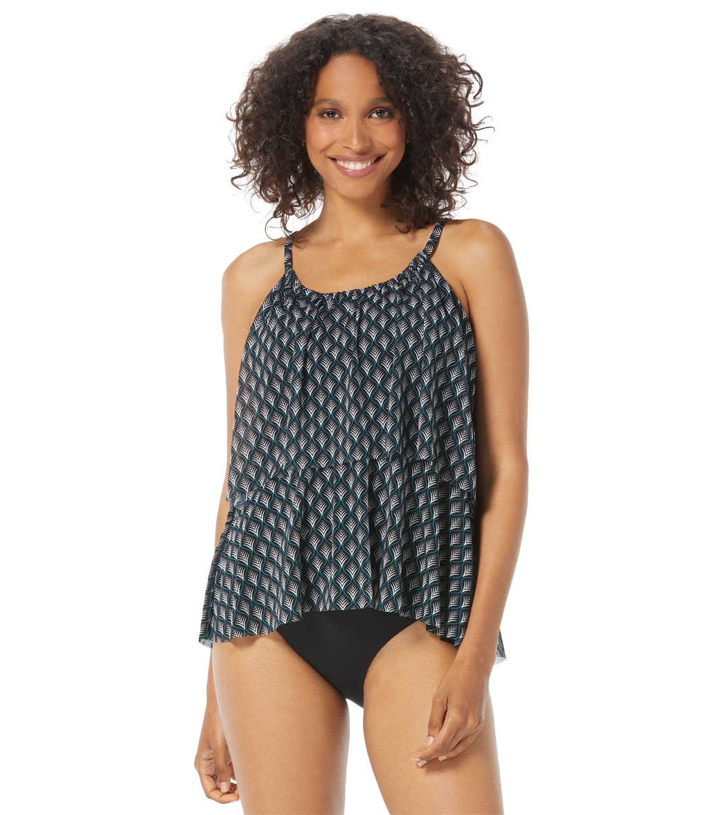thumbnail image 2 of COCO REEF Current Bra Sized Mesh Layer Underwire Tankini Swim Top Papaya 34c 2 of 9