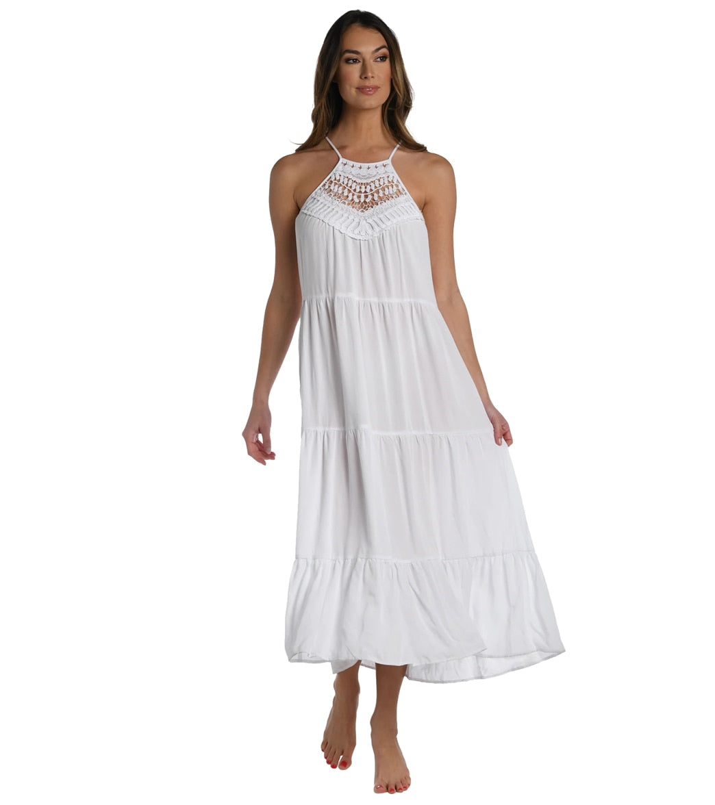 La Blanca Womens Coastal Covers High Neck Cover Up Dress