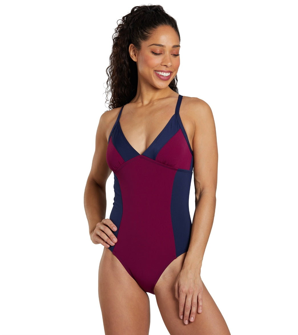 See Her Swim Womens The I.M. Triangle Top One Piece Swimsuit