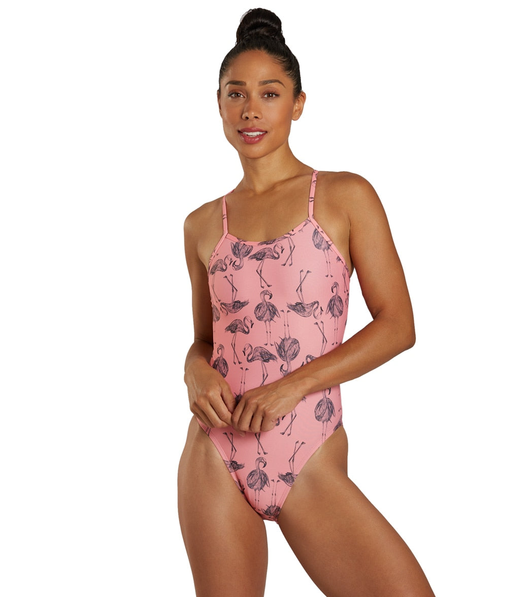 JOLYN Women's Brandon 2 Papaya Flammy One Piece Swimsuit at