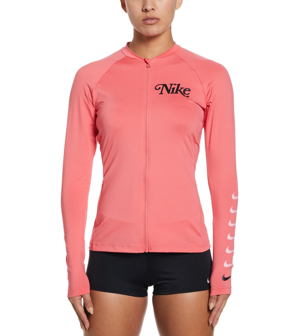 Nike Womens Essential Logo Long Sleeve Zip Cover Up