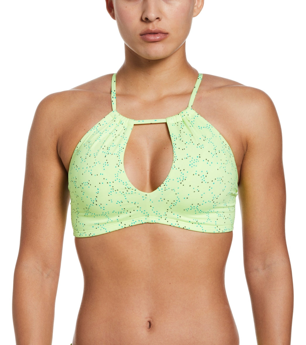 Nike Womens Dots High Neck Bikini Top