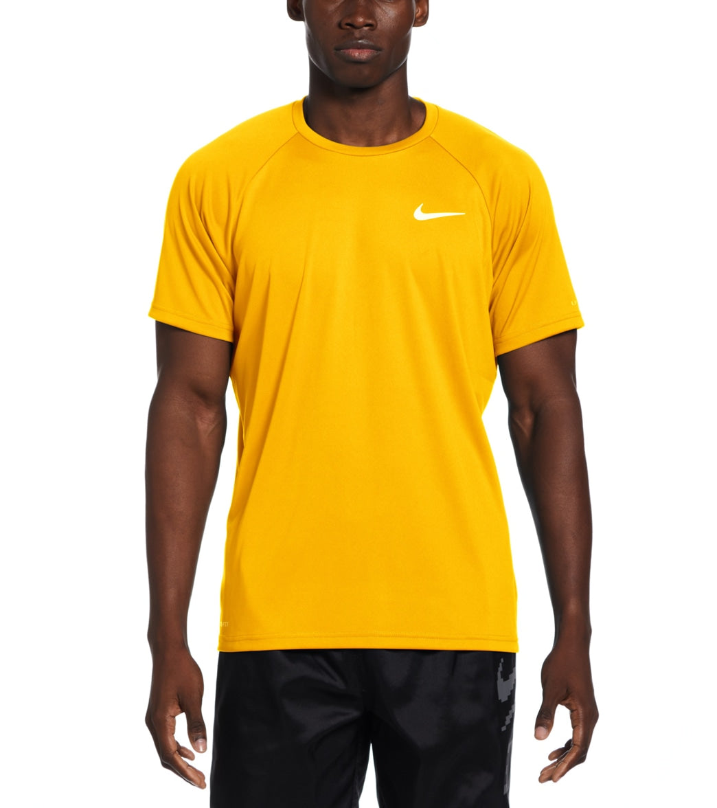Nike Swimming short sleeve hydroguard t-shirt in blue
