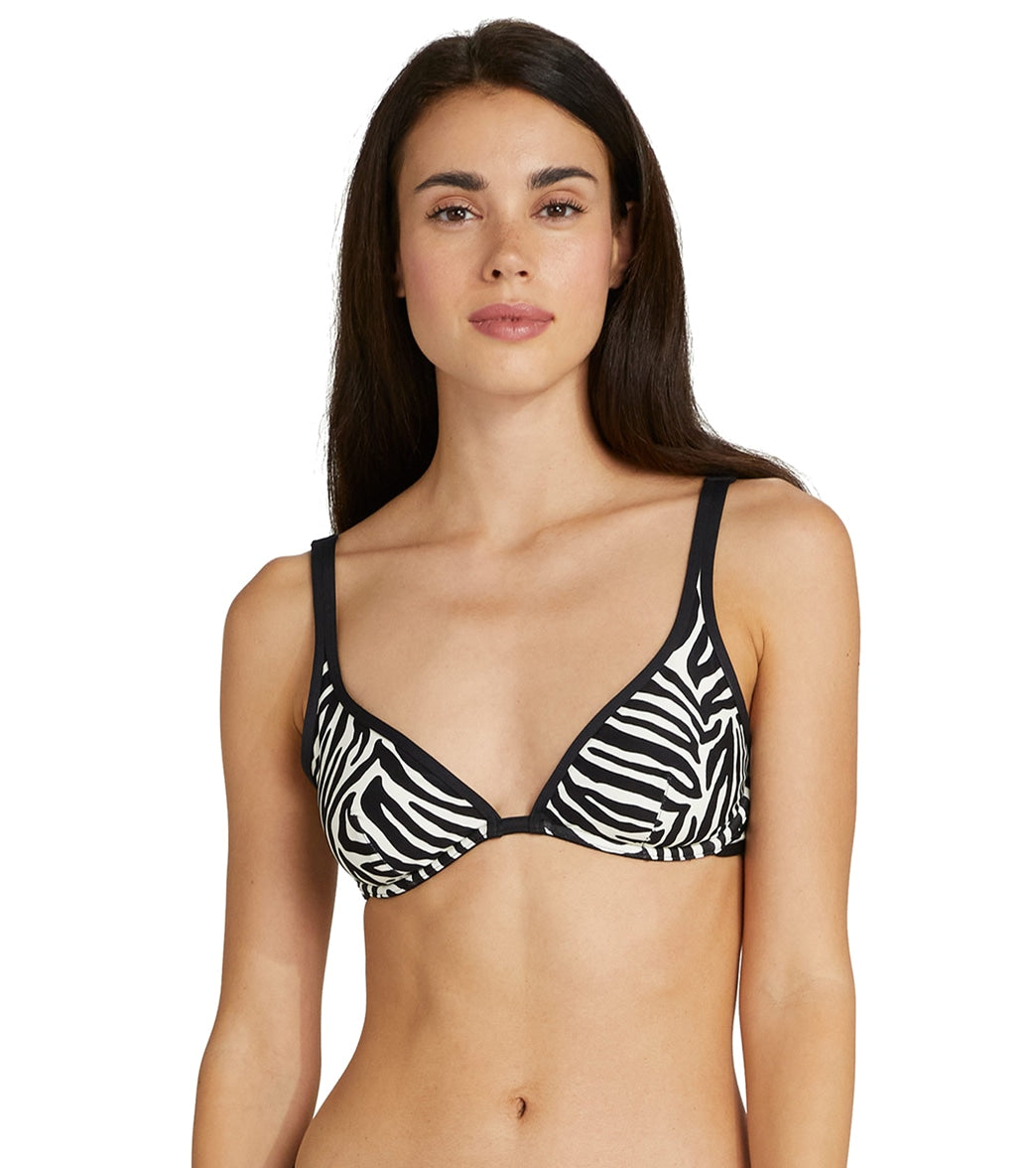 Kate Spade New York Womens Zebra Bralette Bikini Top