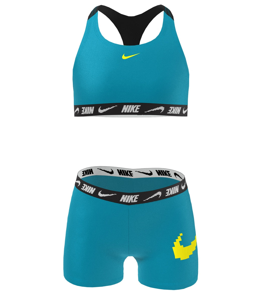 Nike Girls Logo Tape Two Piece Bikini Set (Big Kid)