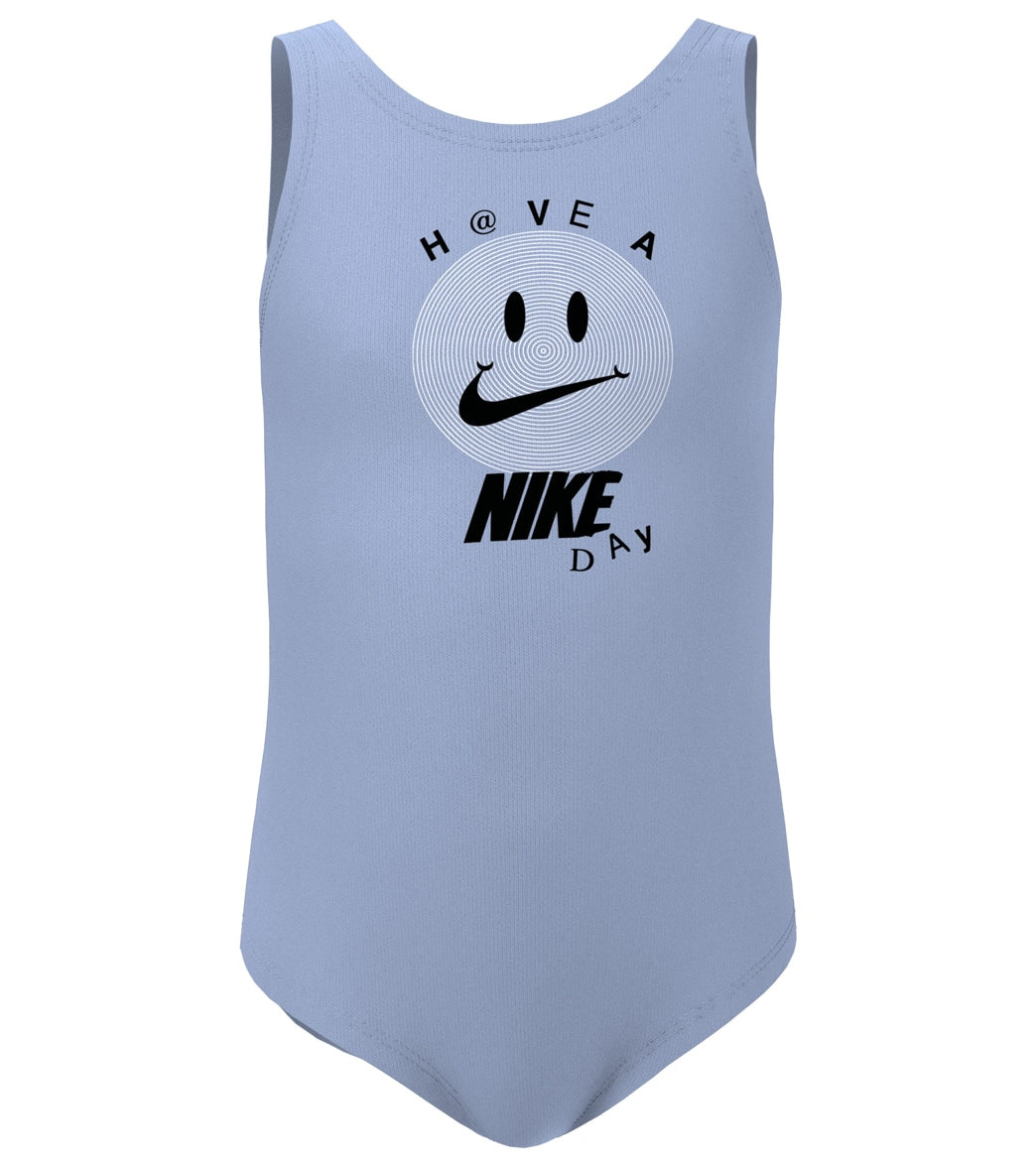 Nike Girls Multi Logo One Piece Swimsuit (Little Kid)