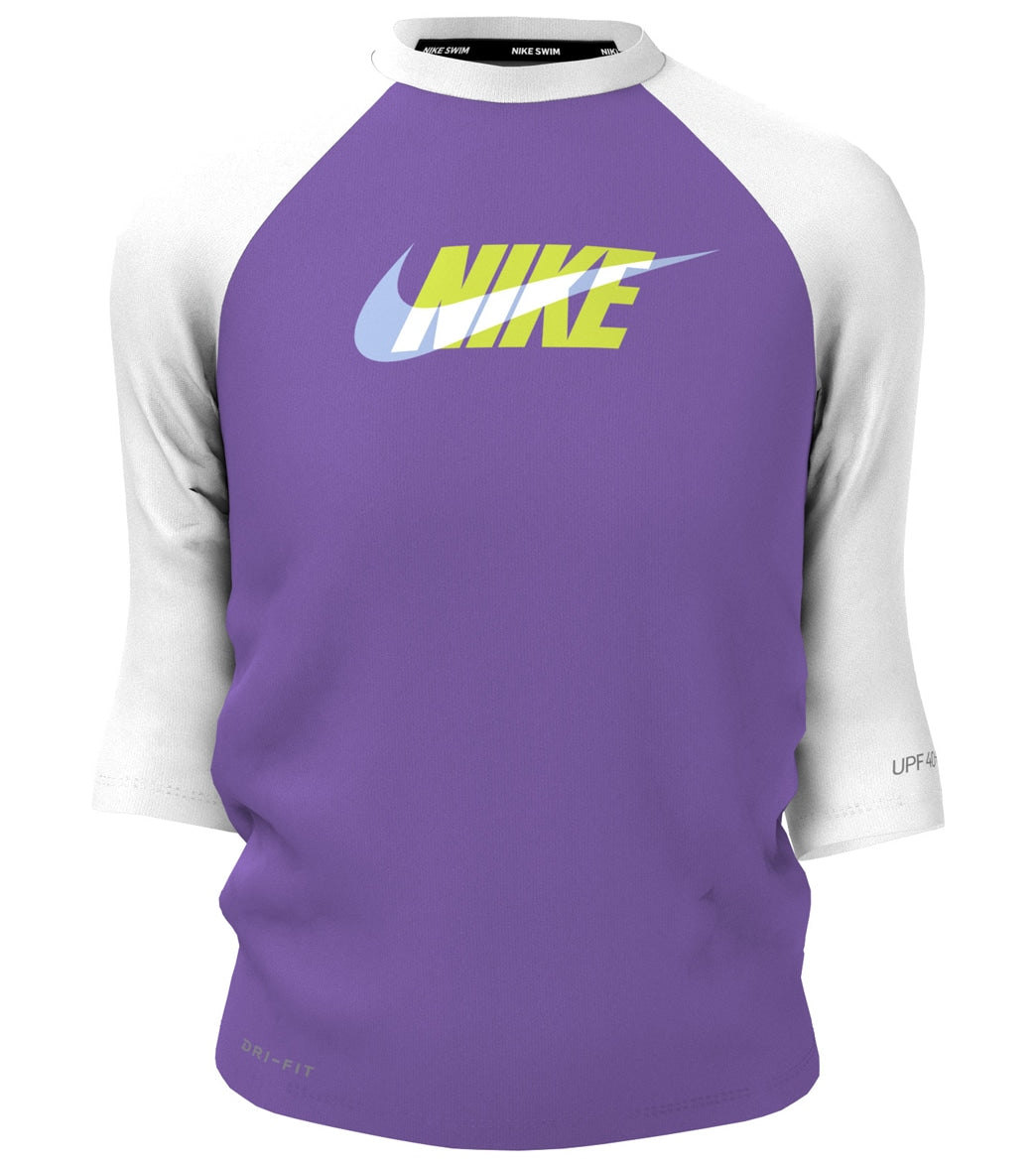 Nike Girls Logo Hydro Short Sleeve Rashguard (Big Kid)