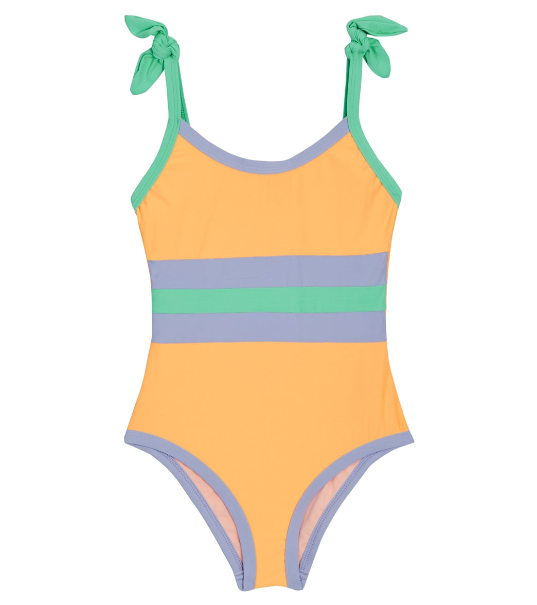 Beach Lingo Girls Venice Beach Colorblock Binding One Piece Swimsuit (Big Kid)