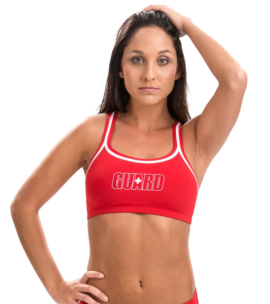 Womens Sports Swimsuit Set With Bra, Vest, And Red Workout