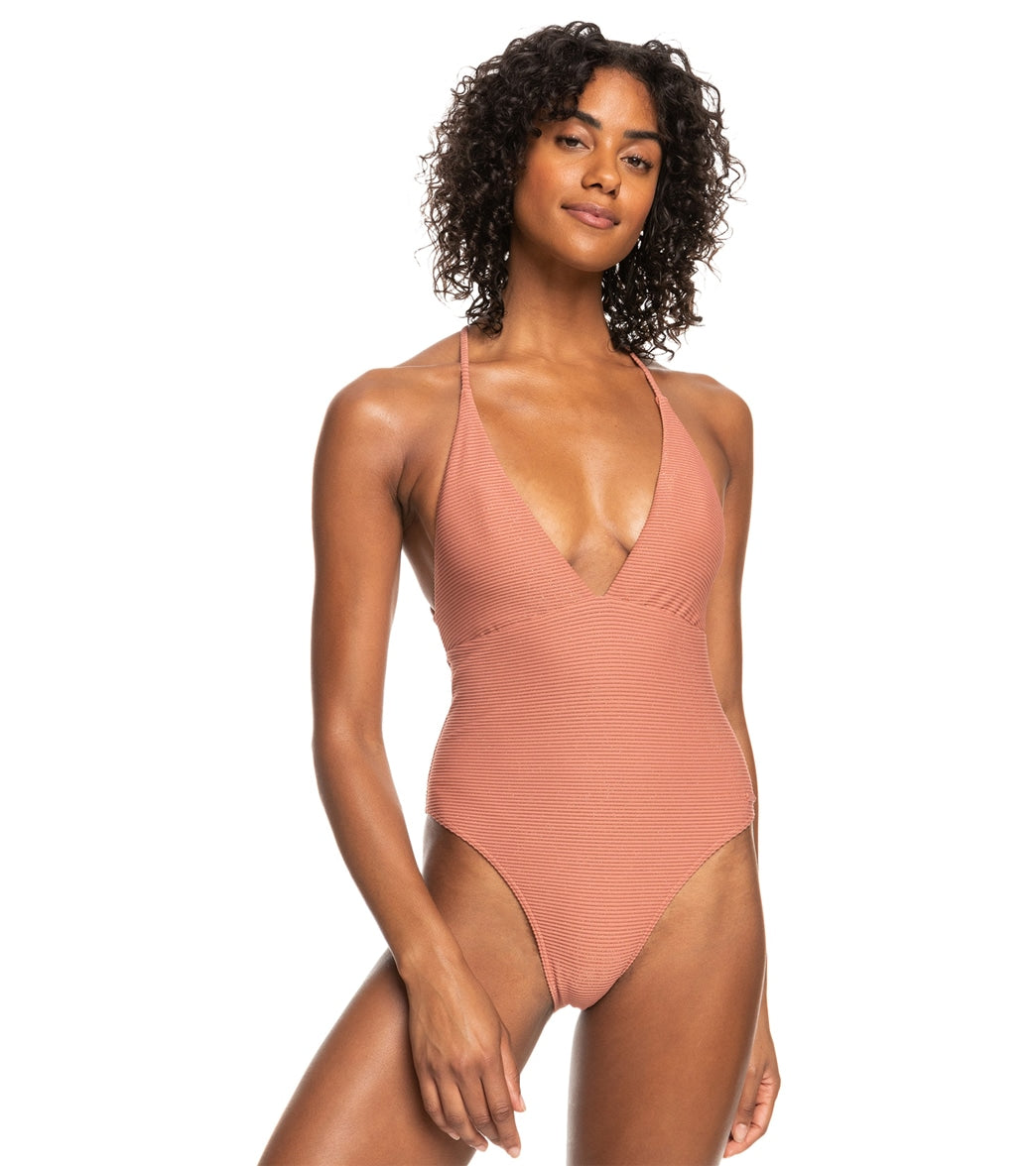 Roxy Women's Coconut Crew Strappy HL One Piece Swimsuit at